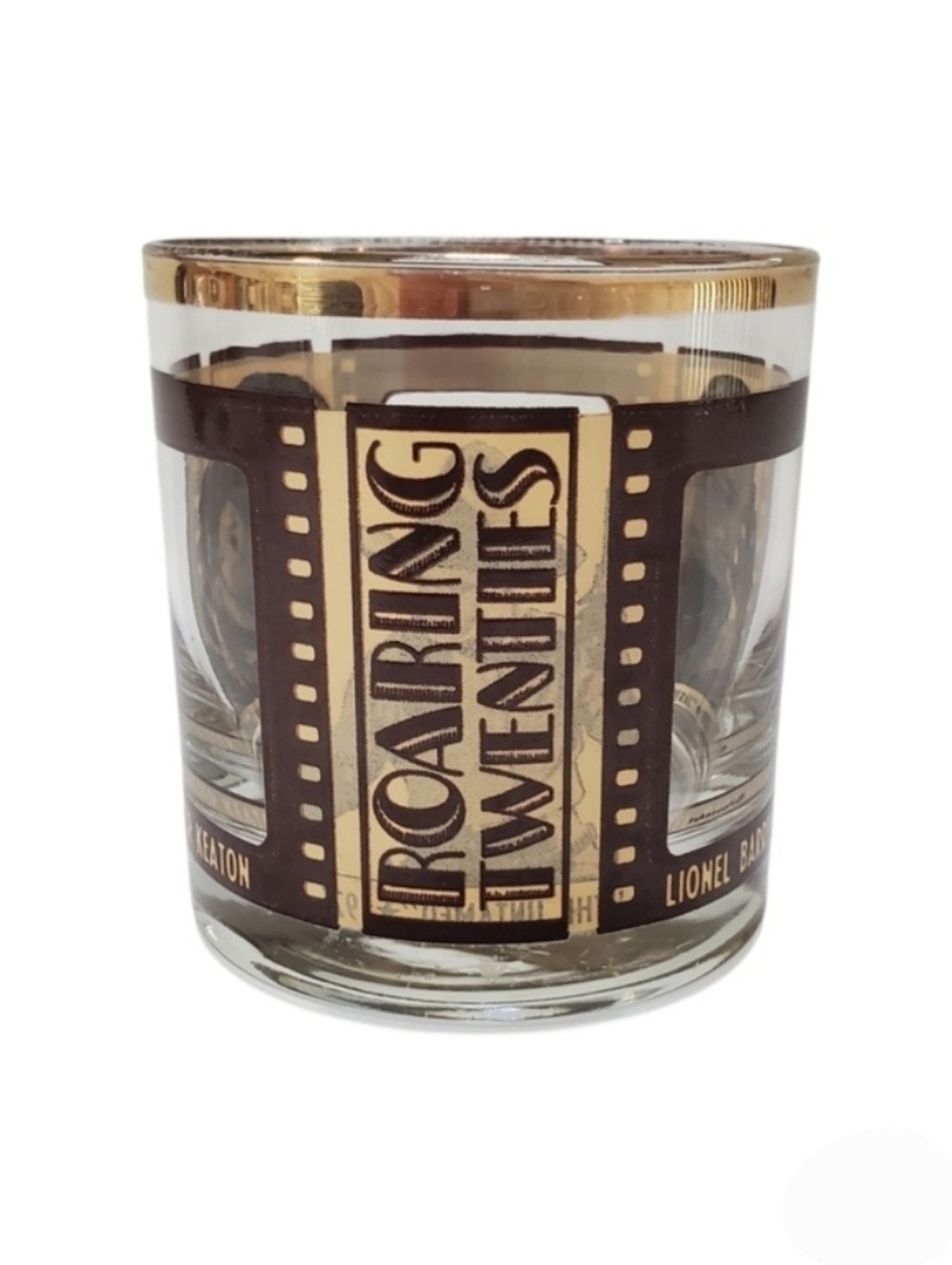 HouzeArt Roaring Twenties Cinema Movie Film Star Highball Glass Vintage 70s